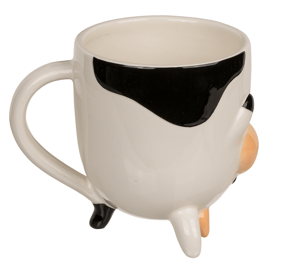 Upside Down Mug, Cow, ca. 12 x 14 cm, dolomite