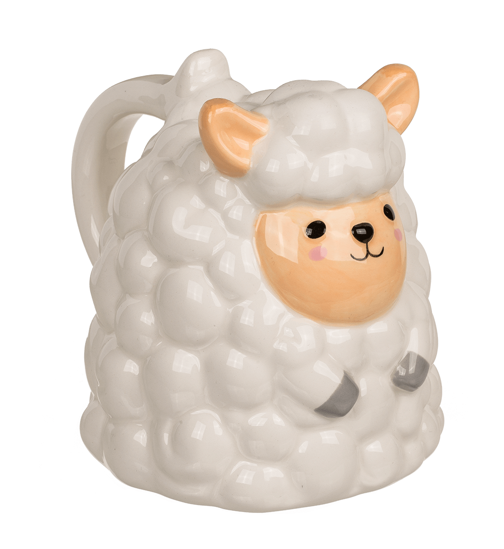 Upside Down Mug, Sheep, ca. 12 x 14 cm, dolomite