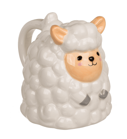 Upside Down Mug, Sheep, ca. 12 x 14 cm, dolomite