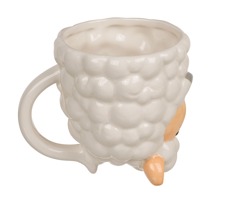 Upside Down Mug, Sheep, ca. 12 x 14 cm, dolomite