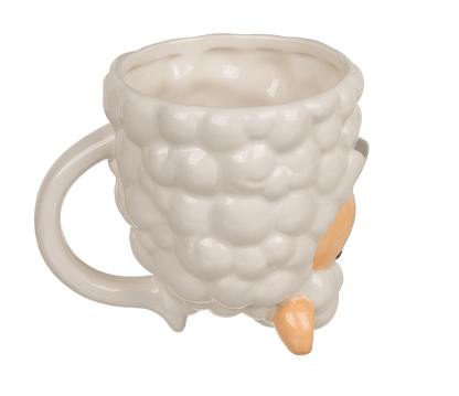 Upside Down Mug, Sheep, ca. 12 x 14 cm, dolomite