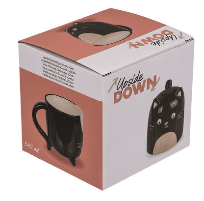 Upside Down Mug, Cat, ca. 12 x 14 cm, dolomite,