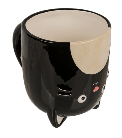 Upside Down Mug, Cat, ca. 12 x 14 cm, dolomite,