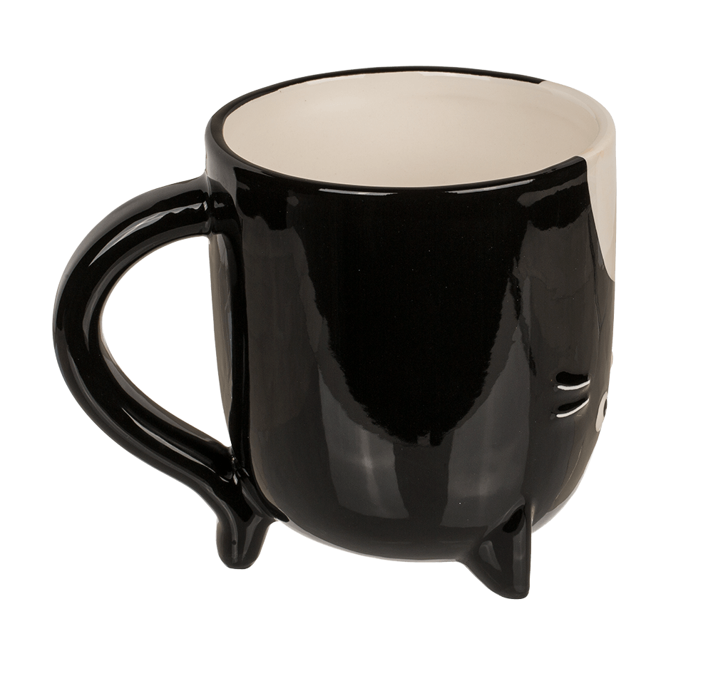 Upside Down Mug, Cat, ca. 12 x 14 cm, dolomite,