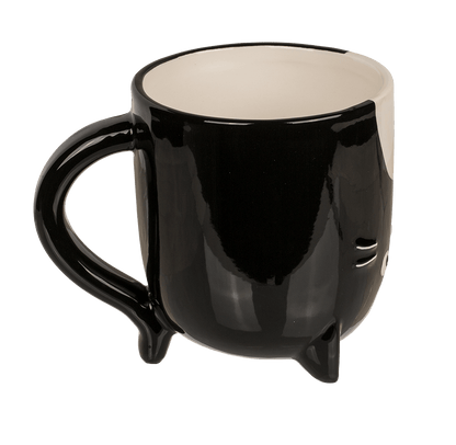 Upside Down Mug, Cat, ca. 12 x 14 cm, dolomite,