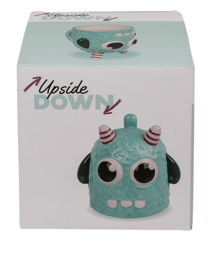 Upside Down Mug, Monster, blue, ca. 12 x 14 cm,