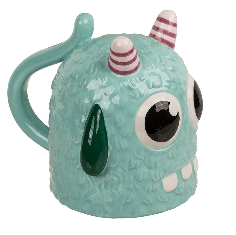 Upside Down Mug, Monster, blue, ca. 12 x 14 cm,