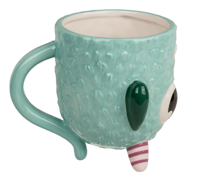 Upside Down Mug, Monster, blue, ca. 12 x 14 cm,