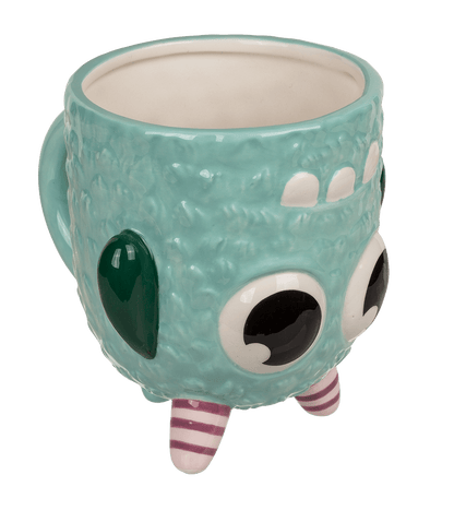 Upside Down Mug, Monster, blue, ca. 12 x 14 cm,