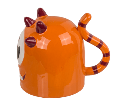 Upside Down Mug, Monster, orange, ca. 12 x 14 cm,