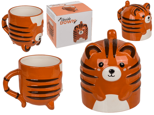 Upside Down Mug, Tiger, ca. 12 x 14 cm, dolomite,