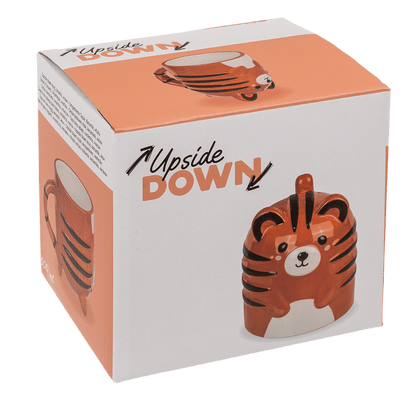 Upside Down Mug, Tiger, ca. 12 x 14 cm, dolomite,