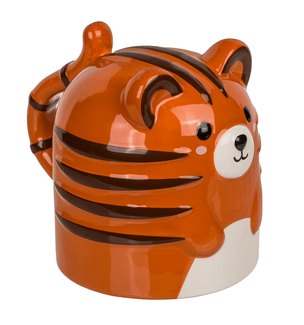Upside Down Mug, Tiger, ca. 12 x 14 cm, dolomite,