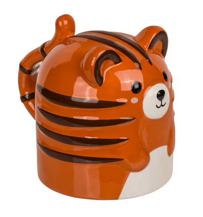 Upside Down Mug, Tiger, ca. 12 x 14 cm, dolomite,