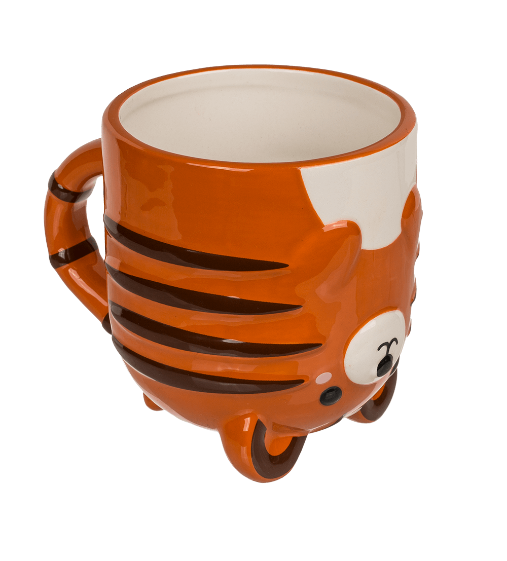Upside Down Mug, Tiger, ca. 12 x 14 cm, dolomite,