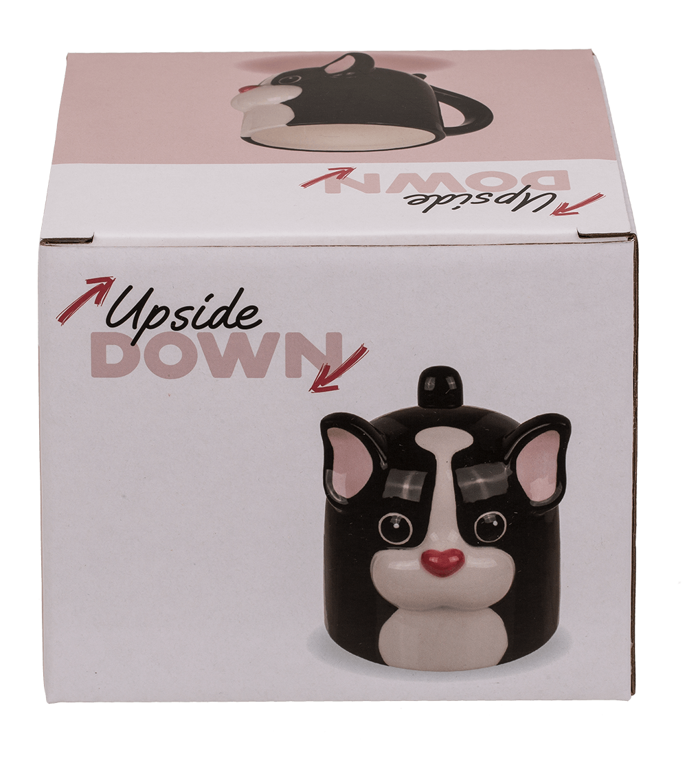 Upside Down Mug, Dog, ca. 12 x 14 cm, dolomite