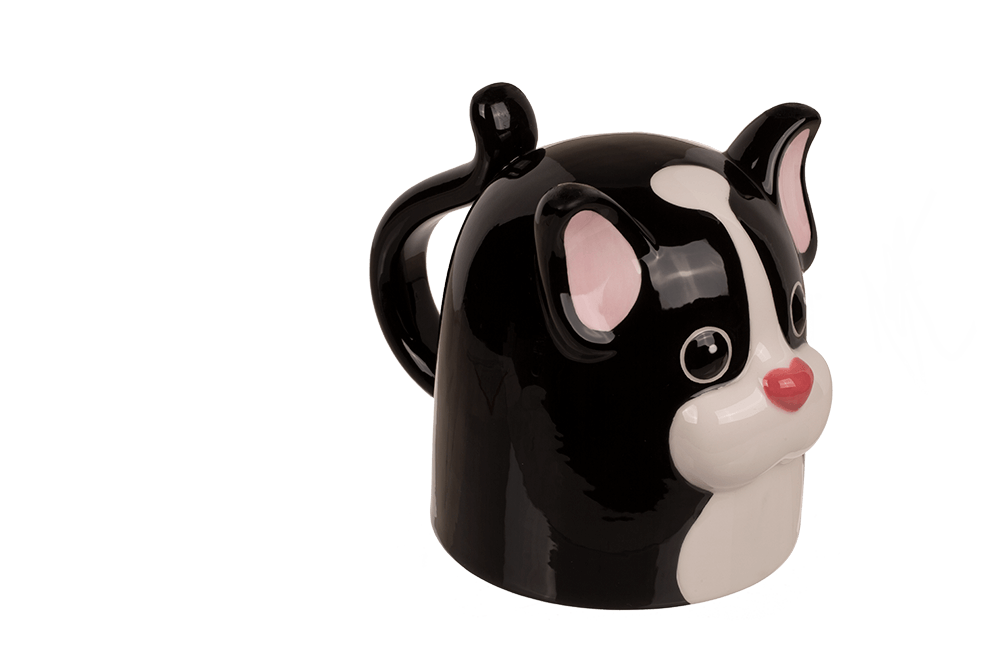 Upside Down Mug, Dog, ca. 12 x 14 cm, dolomite