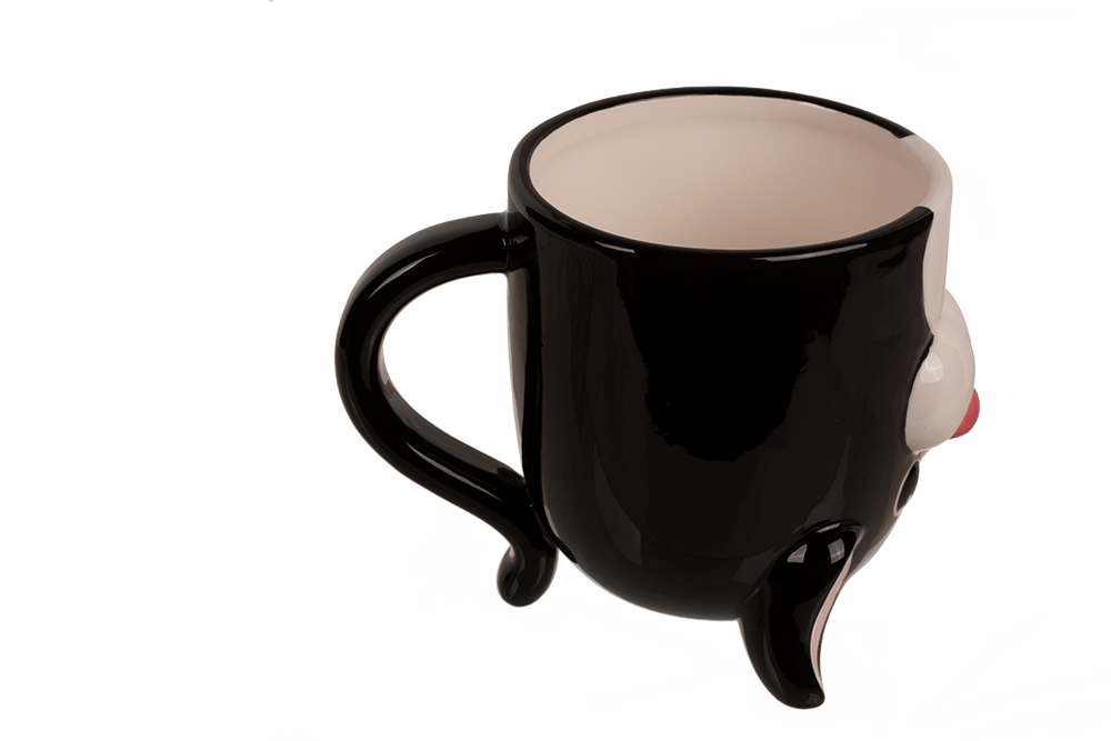 Upside Down Mug, Dog, ca. 12 x 14 cm, dolomite