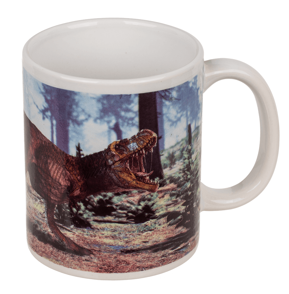Stoneware mug,T-Rex, with thermal effect,