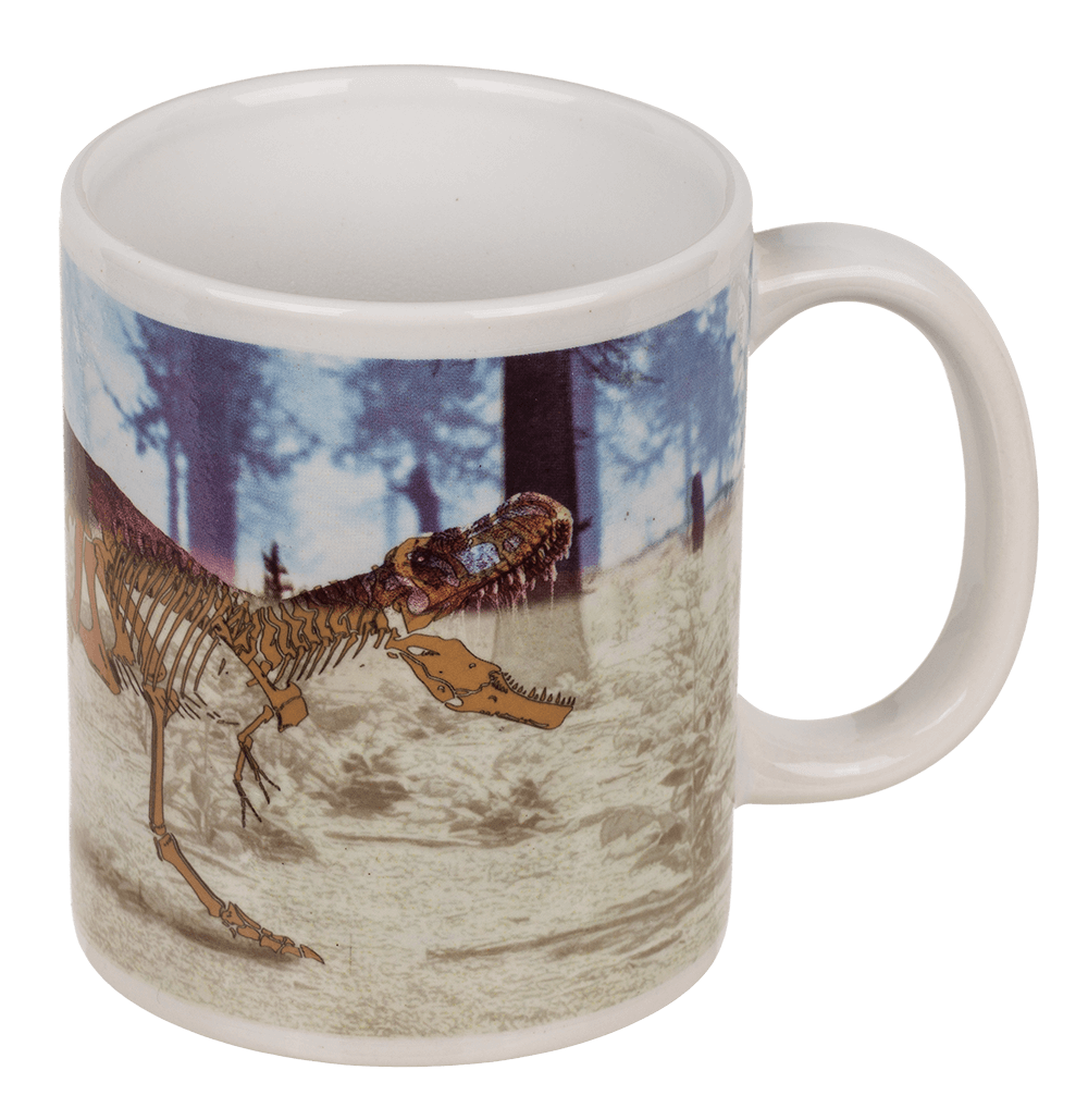 Stoneware mug,T-Rex, with thermal effect,