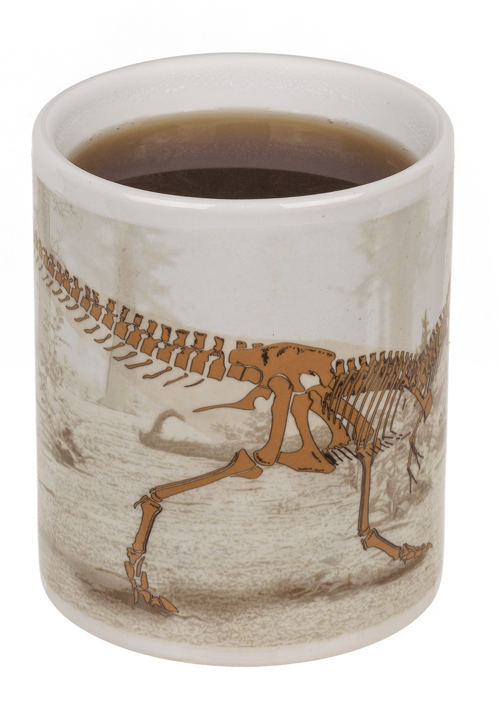 Stoneware mug,T-Rex, with thermal effect,