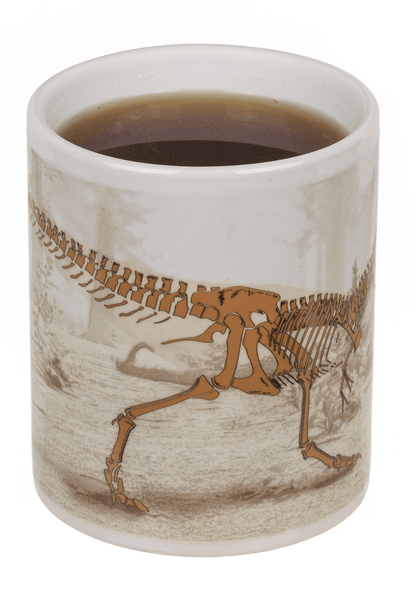 Stoneware mug,T-Rex, with thermal effect,