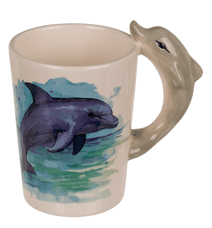 Stoneware mug,Dolphin,11 x 8,5 cm,300 ml