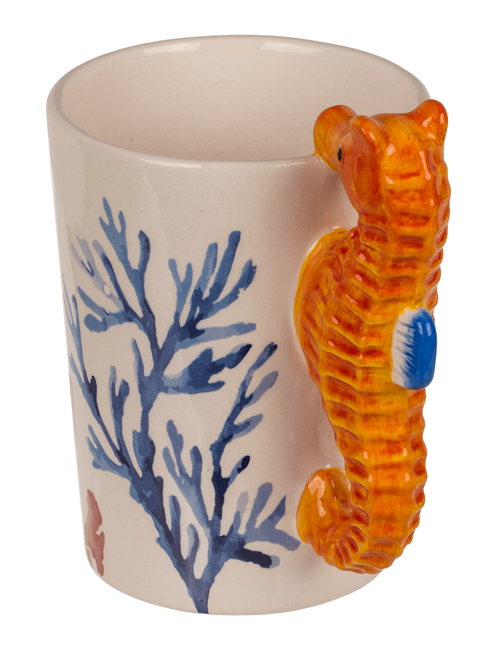 Stoneware mug,Seahorse,11 x 8,5 cm,300 ml,