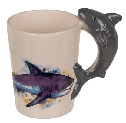 Stoneware mug,Shark,11 x 8,5 cm, 300 ml,