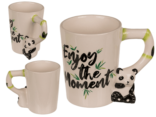 Stoneware mug, Panda -  Enjoy the moment,
