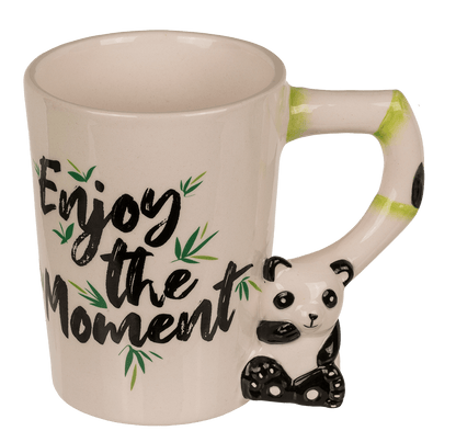Stoneware mug, Panda -  Enjoy the moment,
