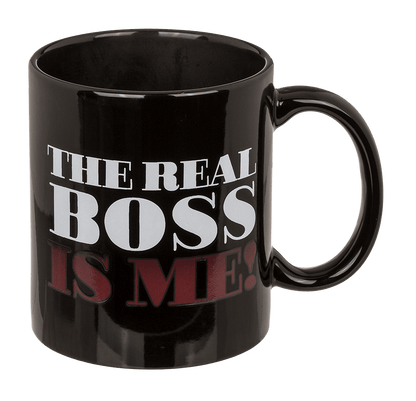 Mug, The Real Boss, Stoneware,