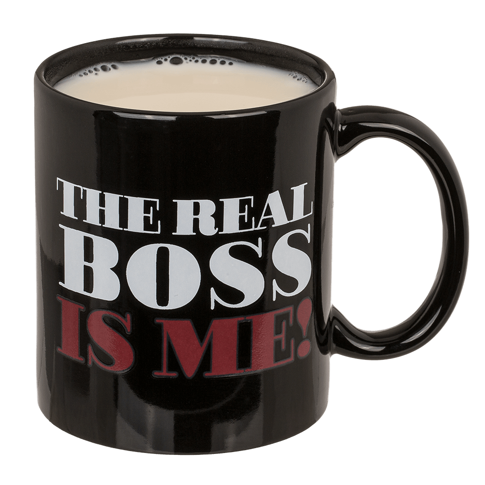 Mug, The Real Boss, Stoneware,