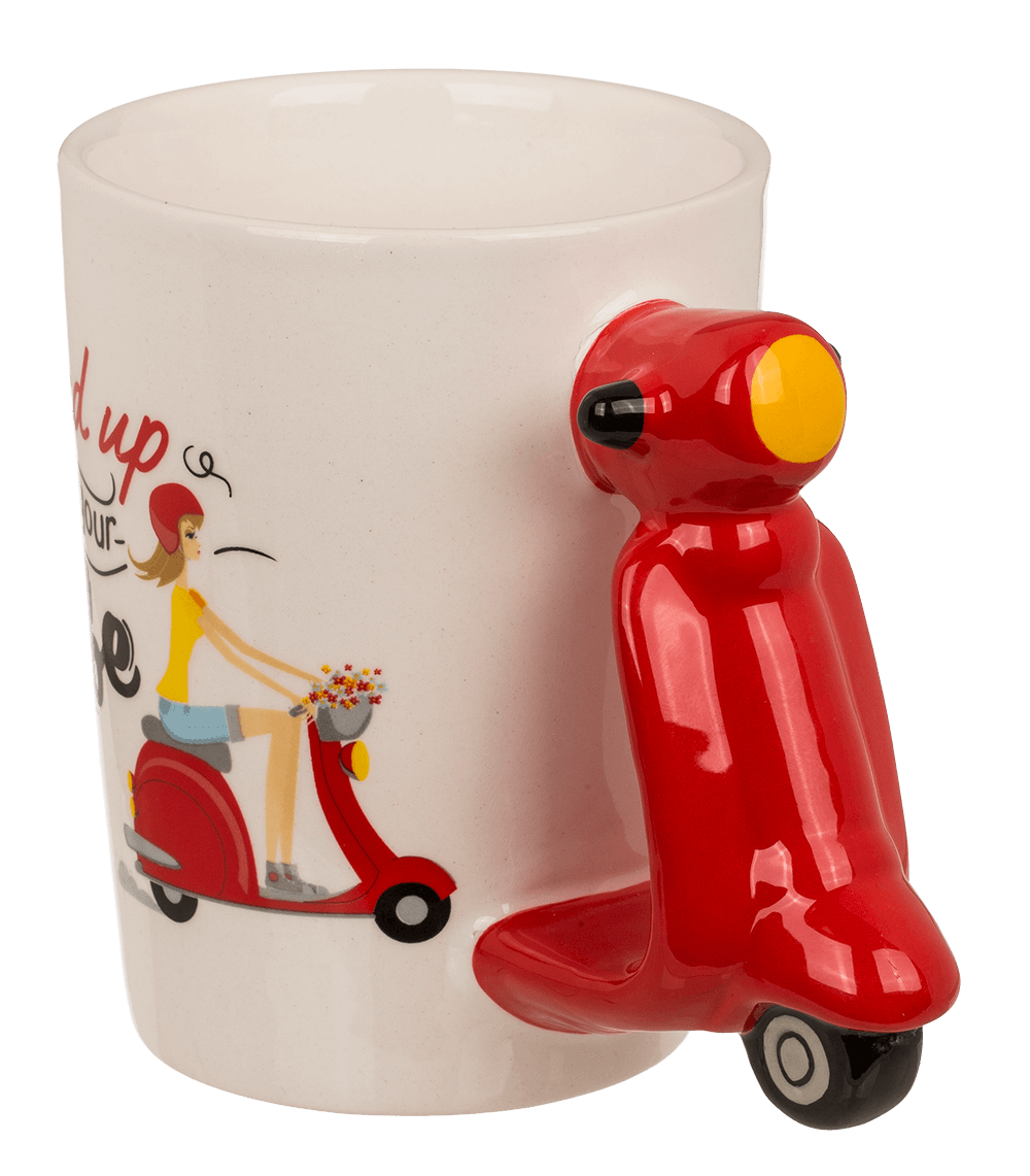 Mug, Scooter, Stoneware,