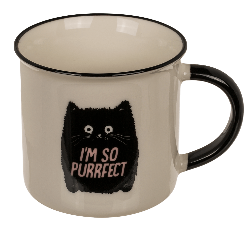 New Bone China Mug, Funny Kitten,