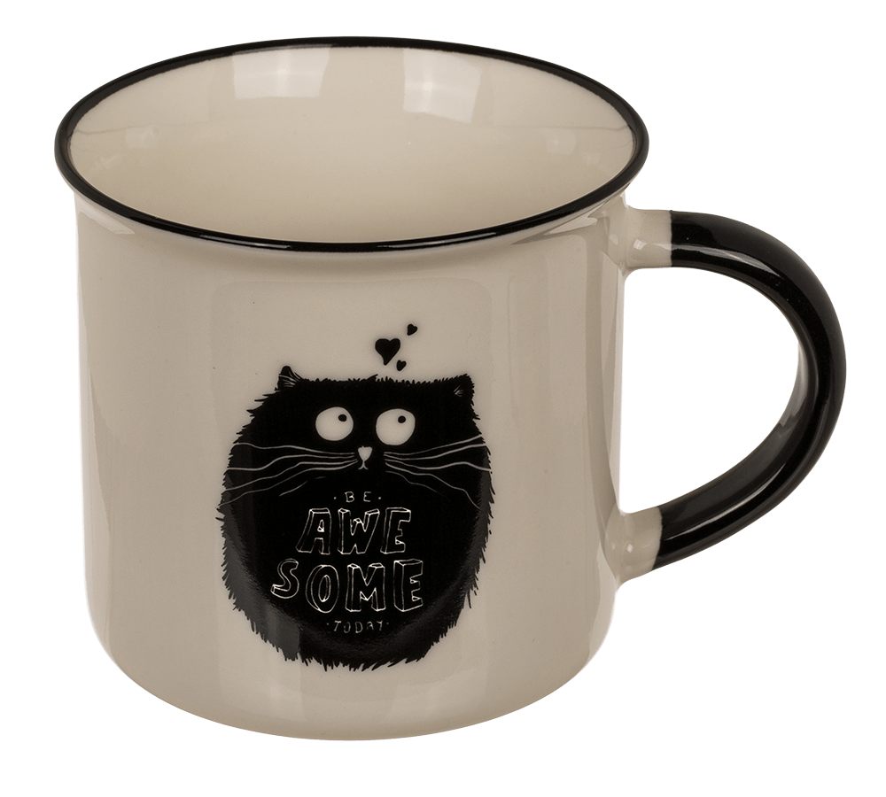 New Bone China Mug, Funny Kitten,