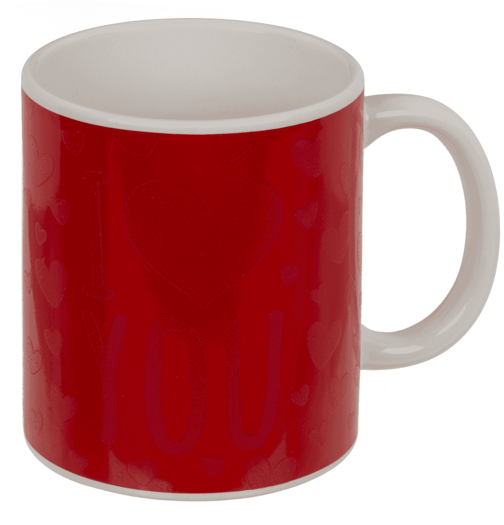 Mug, I love you, with thermal effect, 9.5 x 8 cm