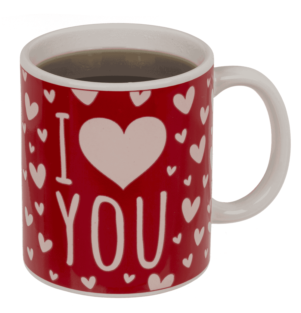 Mug, I love you, with thermal effect, 9.5 x 8 cm