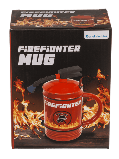 Mug, Fire Fighter, Ceramic, with lid and spoon,