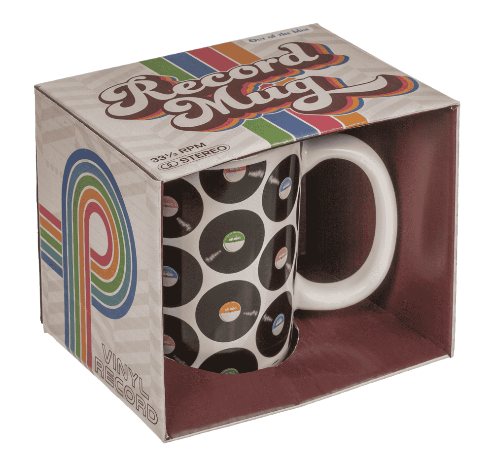 Mug, Vinyl Records, stoneware, 8 x 10 cm,