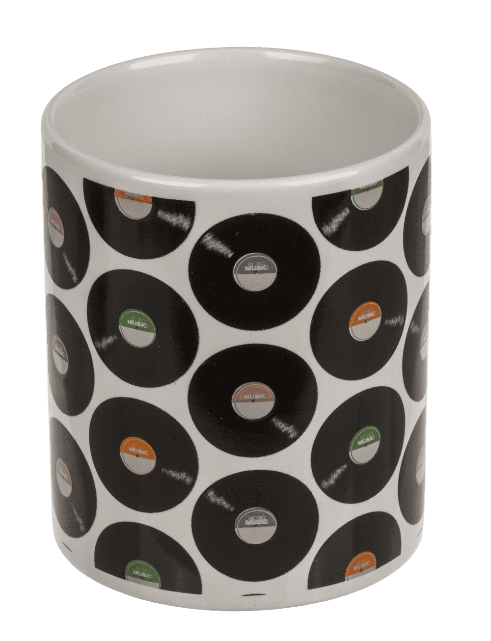 Mug, Vinyl Records, stoneware, 8 x 10 cm,