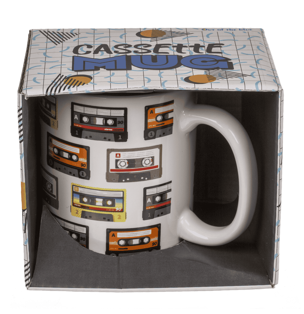 Mug, Cassettes,  stoneware, 8 x 10 cm,