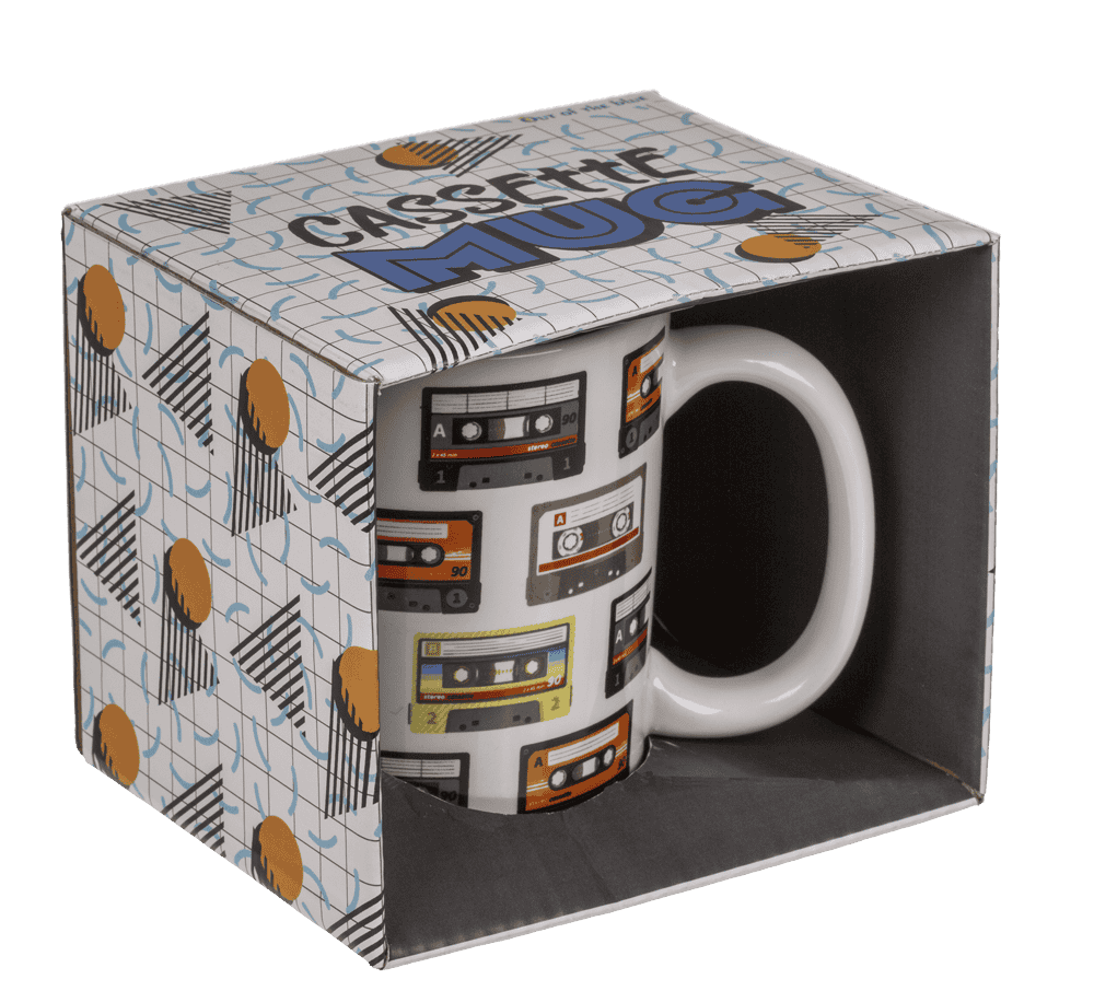 Mug, Cassettes,  stoneware, 8 x 10 cm,