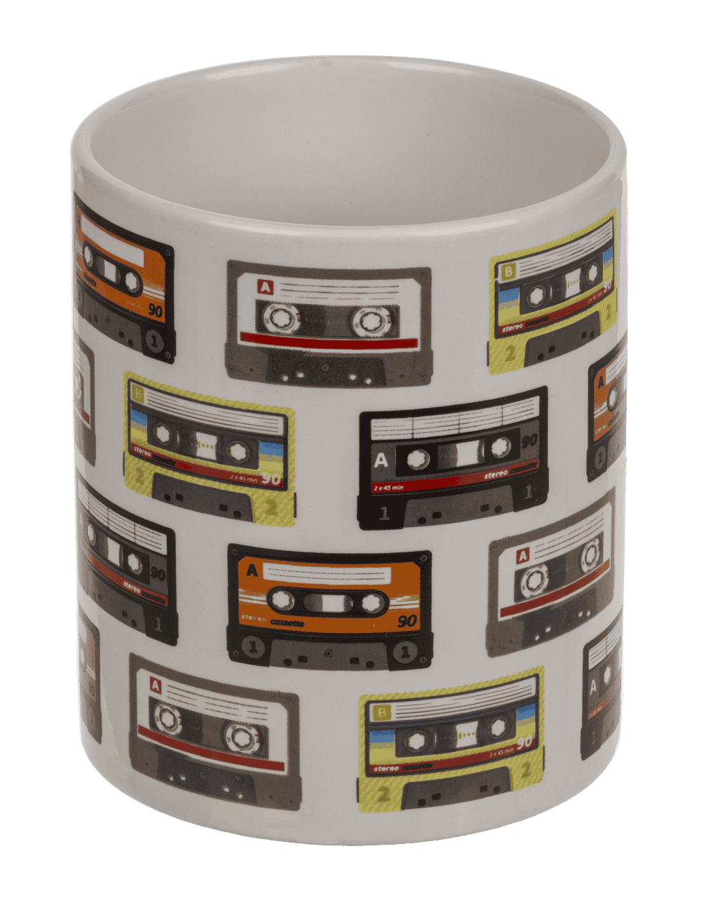 Mug, Cassettes,  stoneware, 8 x 10 cm,