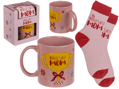 Gift set, World's Best Mom, Mug and socks,