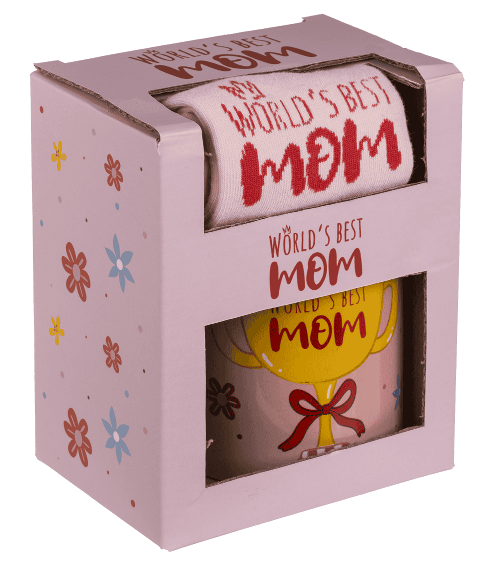Gift set, World's Best Mom, Mug and socks,