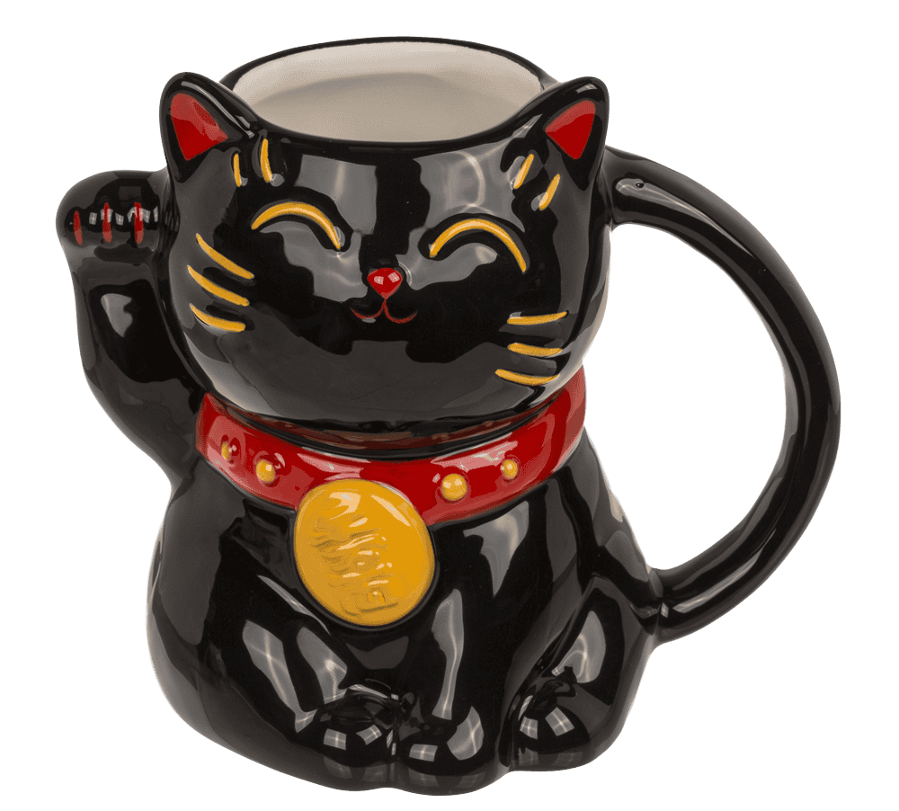 Ceramic mug, Lucky Cat, material: dolomite,