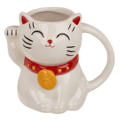 Ceramic mug, Lucky Cat, material: dolomite,
