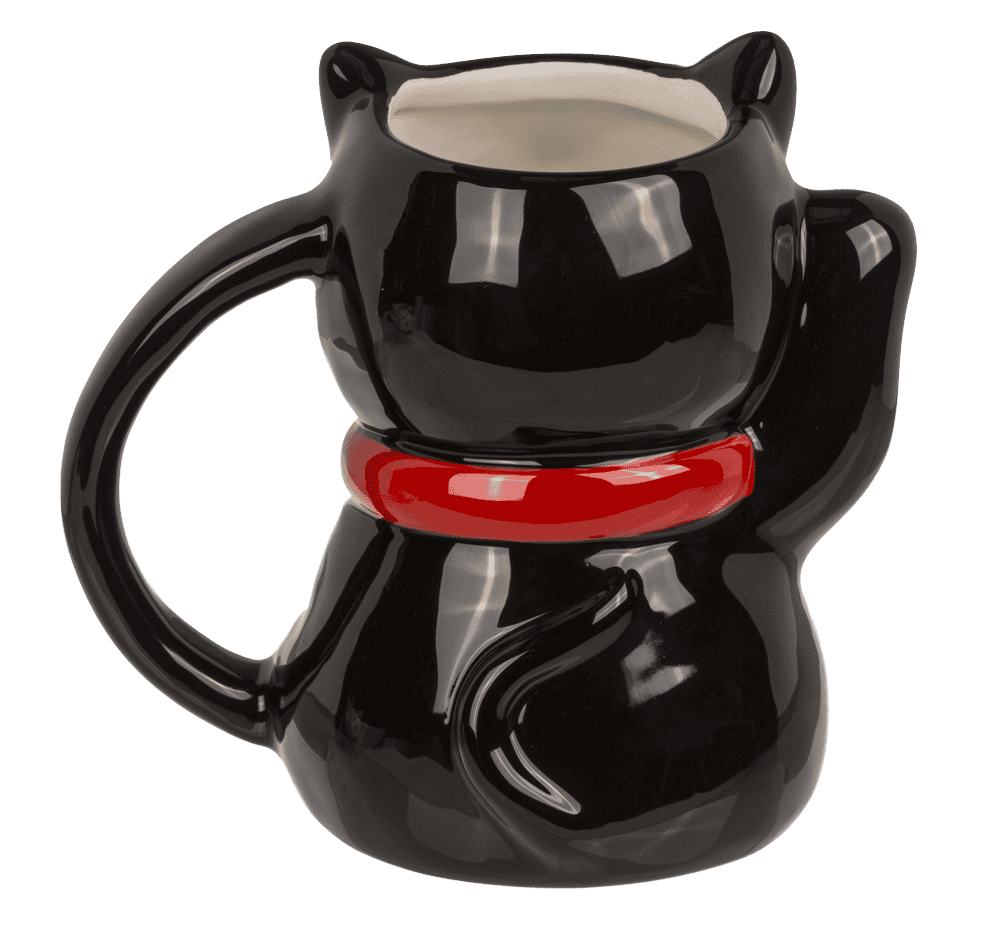 Ceramic mug, Lucky Cat, material: dolomite,
