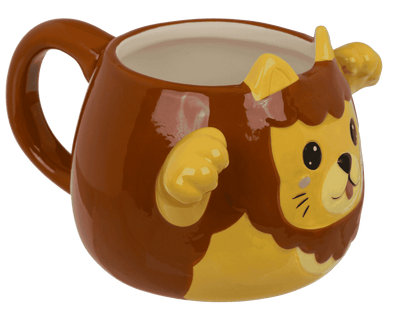 Mug, Huggy Mug, Lion, dolomite, 15 x 10 cm,